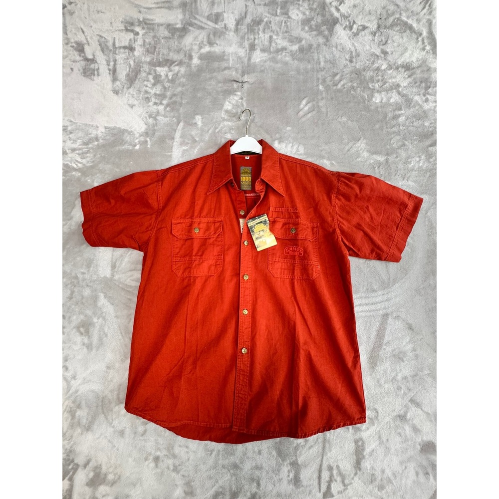 Camel Trophy‎ Adventurewear 1000 Miles Inspired Red Button Up Shirt Mens M
